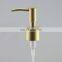 Low moq mix colors ABS plastic chrome copper finished 1cc lotion liquid soap dispenser plastic pump for shampoo bottle