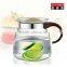 borosilicate glass teapot over fire,heat resistant glass teapot, transparent glass teapot