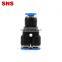 SNS PXY Series one touch 5 way different diameter double union Y type reducing air hose tube connector plastic pneumatic quick f