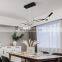 Indoor Nordic Led Chandelier Home Dining Wave Ceiling Lamps Modern Minimalist Office Long Pendant Light