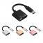 2 in 1 Type c Audio Aux Charging Adapter for Type c Earphone Adapter Connector 2in1 Type c to 3.5mm Audio Adapter