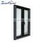 Superhouse Mosquito Net Sliding Screen Door USA Standard Temper Glass Aluminum Frame Casement Windows With Mosquito Net