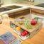 Extra Large 3 Trays Drawers Containers Trays Bamboo Cutting Board Set With Locking LID For Easy Storage And Transport