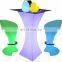 illuminated bar table /Modern design colors changing LED light bar table,led coffee chinese ktv table