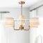 Modern Industrial Style Leaf Shape Oval Fabric Shade Chandelier Light Fixture For Living Dining Room Kitchen Island Foyer Lobby