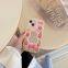 Pink tulip mirror silicone case iPhone 15 14 13 Pro Max Shockproof case back cover