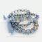 Handmade Multilayer Colorful Glass Bead With Ribbon Fashion Bracelet