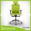 Black Backrest, Green Mesh, Green Seat Office Mesh Chair with Adjustable Aluminum Armrest and 3D Headrest Aluminum Base