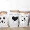 Foldable kraft animal storage bag for kids