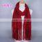 New Design Korea Women Fashion Cotton Plain Lace Scarf
