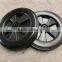 10x1.75 rubber wheel with plastic hub