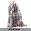 Women's Various Flowers Voile Long Scarf Sarong Wrap Beach Cover Up