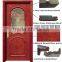 100% solid wood dampproof art glass insert door for bathroom
