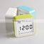 New Design Promotional Bedside Smart Digital Rotation Control Functions Auto Night Light Table Alarm Clock Gift