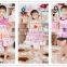 Wholesale boutique baby girl tank cotton dresses with floral print
