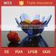 China wholesale art cobalt blue glass fruit bowl