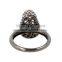 Skull Sterling Silver Pave Diamond Ring,Skull Ring,Jewelry Manufacturer Supplier Wholesale