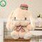 Hot selling new design funny lovely short plush rabbit toy