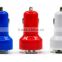 High quality colorful rainbow car charger 5V 2.1A dual usb car charger