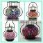 Asian decoration metal solar glass mosaic hurricane lantern decorative