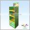 OEM Supermarket Sock 3 Tiers Flooring Cardboard Display Stand