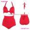 Red Fashion Sexy Young Girls Plus Sizes Swimsuit