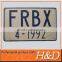 Popular Customized Vehicle Serial Aluminum Embossed Number Plate