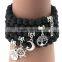 Handmade Fashion Unisex Popular Nature Volcanic Cute Pendant Elasticity Bracelet