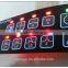 LED display panel switch with backlighting film