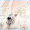 Sterling Silver Micro Pave Zircon Green Blue Crystal Semi Precious Stone Flower Tassel Pendant Connectors For Necklace SC-CZ019