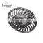 Classic style jewellry gun black eye shape alloy glass stone brooch jewelry