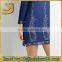 Long sleeve longline pima cotton t shirt wholesale