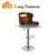 LB-5003 Kitchen furniture walnut bentwood swivel height adjustable stool
