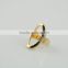 Fashion unique design oval metal gold alloy finger rings jewelry