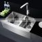 Apron Front Double Bowl 16 gauge Stainless Steel Kitchen Sink For Prefab Home