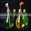 100ml/200ml clear light bulb bottle juice bottle with metal cap and straw