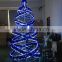 Outdoor Christmas Decoration Blue Led Light /giant Chrismtas Tree Spiral with Star on Top
