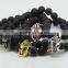2016 High Quality 24k Black Jewelry Buddha Bracelet Round Beads Charm Bracelets