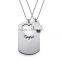 Metal Custom Couple Dog Tags with Chain