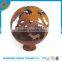indoor ornament rellurian iron ball, globe, sphere, tellurion carved landscaping for sale