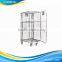 Hotel Laundry dolly Plastic platform mesh roll cage
