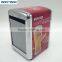 Promotion Usage Square Napkin Holder With LOGO Printing Metal Red Napkin Holder