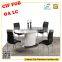 New Modern Dinning Table Design MDF White Elliptical Dinner Table