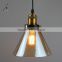 New Vintage Clear Glass Pendant Light 110/220V Hanging Lamps For Decoration