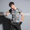 Military amry camouflage slim fit short t shirt for men