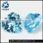 Fake aqua blue 7x7mm CZ loose heart stones gemstone