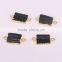 Gold Plated Natural black Tourmaline Druzy Stone Connector Beads For Jewelry Making