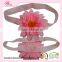 Wholesale Pink Flowers Headband For Baby Girls With Elastics Band