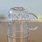 Tableware drinking glass mug handle glass cup for sale