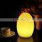 hotel used novelty lamp changed colors egg shaped led light/2016 top selling eco-friend table lamp